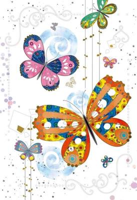 Opakowanie Karnet 12x18cm + koperta Motyle