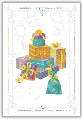 Opakowanie Karnet 12x18cm + koperta Prezenty