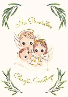 Opakowanie Karnet A4 chrzest Aniołki