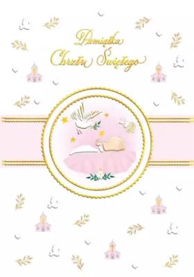 Opakowanie Karnet A4 chrzest Różowy