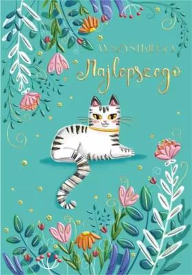 Opakowanie Karnet A5 Biały kot