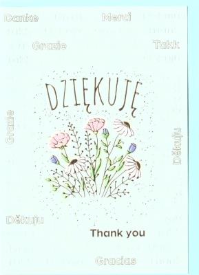 Karnet A5 Dziękuję - Bukiet kwiatów. Wydawca: Henry. SmakLiter.pl Opakowanie Karnet A5 Dziękuję - Bukiet kwiatów