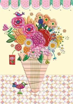 Opakowanie Karnet A5 Imieniny - Wazon