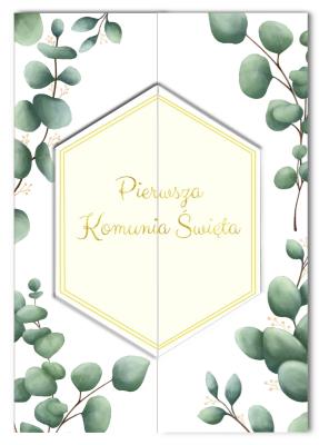 Opakowanie Karnet A5 Komunia Eukaliptus