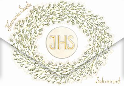 Opakowanie Karnet A5 Komunia Gipsówka