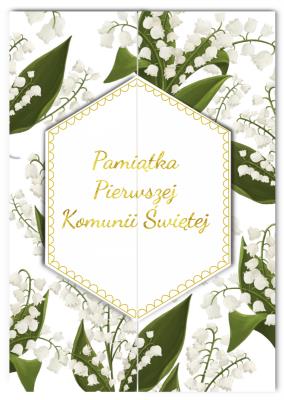 Opakowanie Karnet A5 Komunia Konwalie