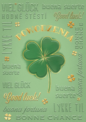 Karnet A5 Powodzenia - Duża koniczyna. Wydawca: Henry. SmakLiter.pl Opakowanie Karnet A5 Powodzenia - Duża koniczyna