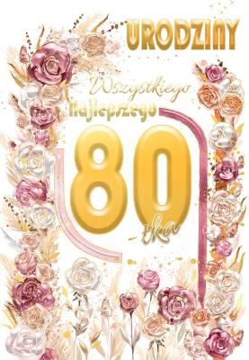 Opakowanie Karnet A5 Urodziny 80 - Suchatki
