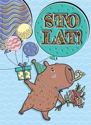 Karnet A5 Urodziny - Kapibara akrobatka. Wydawca: Henry. SmakLiter.pl Opakowanie Karnet A5 Urodziny - Kapibara akrobatka