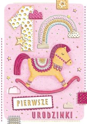 Opakowanie Karnet A5 Urodziny roczek dziewczynka - Konik