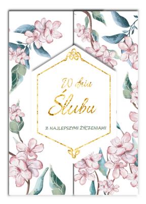 Opakowanie Karnet A5 z bilecikiem Ślub Jabłoń