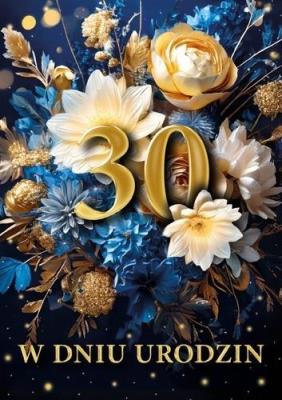 Opakowanie Karnet B6 3D Urodziny 30