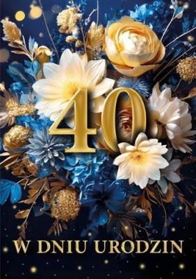 Opakowanie Karnet B6 3D Urodziny 40