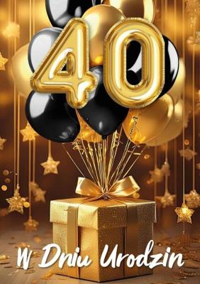 Opakowanie Karnet B6 3D Urodziny 40