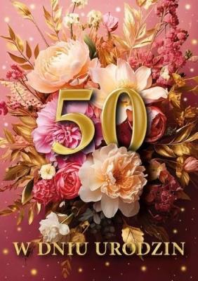 Opakowanie Karnet B6 3D Urodziny 50