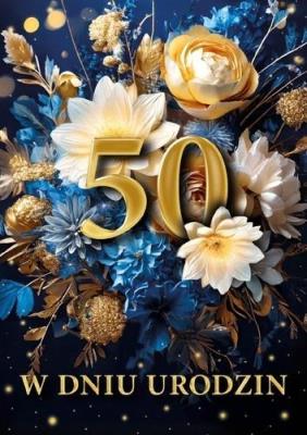 Opakowanie Karnet B6 3D Urodziny 50