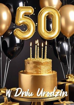 Opakowanie Karnet B6 3D Urodziny 50