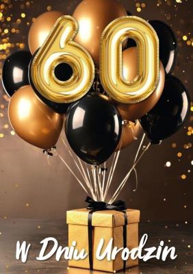 Opakowanie Karnet B6 3D Urodziny 60