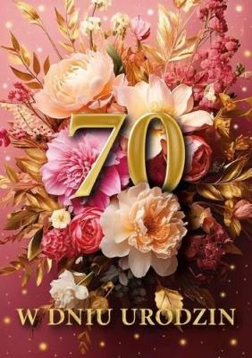 Opakowanie Karnet B6 3D Urodziny 70
