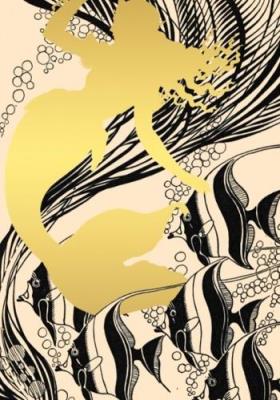 Opakowanie Karnet B6 brokat z kopertą Syrena i ryby