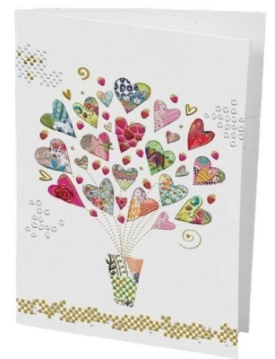 Opakowanie Karnet B6 + koperta MO6798 Ślub Bukiet z serc