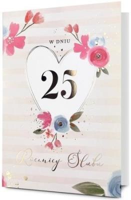 Opakowanie Karnet B6 Rocznica ślubu 25
