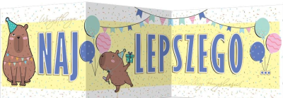 Karnet B6 składany Urodziny - Kapibara. Wydawca: Henry. SmakLiter.pl Opakowanie Karnet B6 składany Urodziny - Kapibara