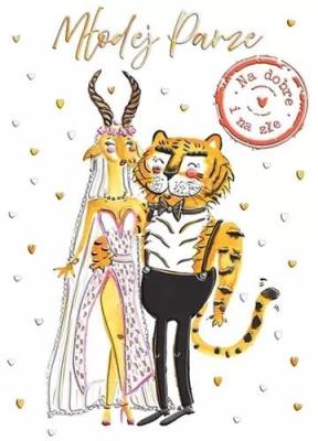 Karnet B6 Ślub Gazela i Tygrys. Wydawca: Henry. SmakLiter.pl Opakowanie Karnet B6 Ślub Gazela i Tygrys