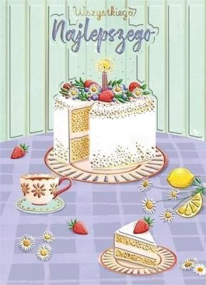 Karnet B6 Tort na stole. Wydawca: Henry. SmakLiter.pl Opakowanie Karnet B6 Tort na stole