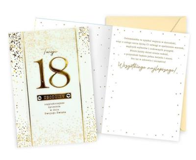 Opakowanie Karnet B6 Urodziny 18