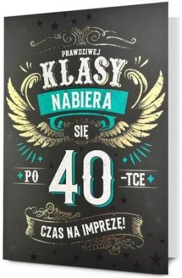 Opakowanie Karnet B6 Urodziny 40