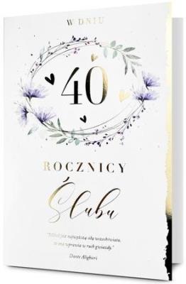 Opakowanie Karnet B6 Urodziny 40
