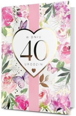 Opakowanie Karnet B6 Urodziny 40
