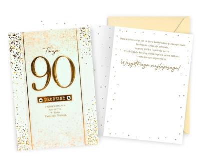 Opakowanie Karnet B6 Urodziny 90