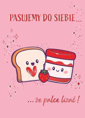 Opakowanie Karnet B6 Walentynki - Tost z dżemem