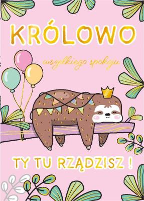 Opakowanie Karnet B8 mini Leniwa królowa