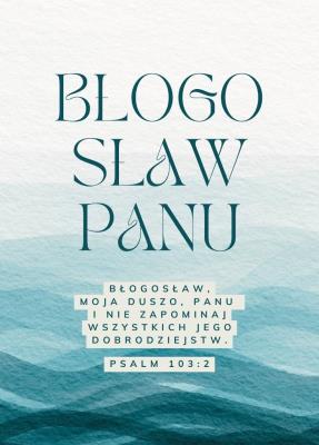 Opakowanie Karnet - Błogosław Panu