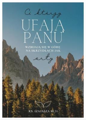Karnet - Ci, którzy ufają - góry. Wydawca: Koinonia. SmakLiter.pl Opakowanie Karnet - Ci, którzy ufają - góry