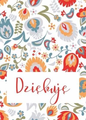 Opakowanie Karnet - Dziękuję - folklor