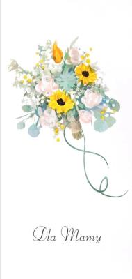 Opakowanie Karnet Dzień Matki DL M07 - Bukiet kwiatów