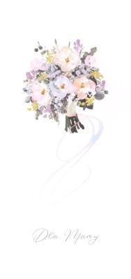 Opakowanie Karnet Dzień Matki DL M08 - Bukiet kwiatów