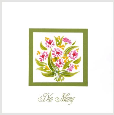 Opakowanie Karnet Dzień Matki kwadrat M04 - Bukiet kwiatów