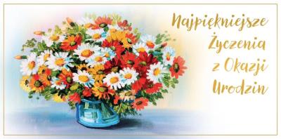 Opakowanie Karnet Flowers Urodziny wzór nr 10