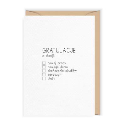 Opakowanie Karnet Gratulacje