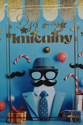 Opakowanie Karnet Imieniny męskie 2K-189