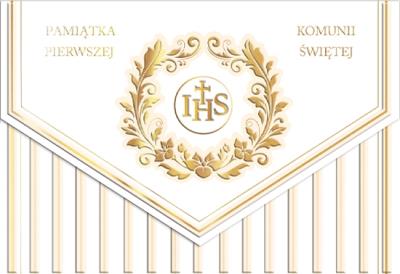 Opakowanie Karnet koperta A5 Komunia. Paski