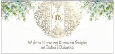 Opakowanie Karnet-koperta DL Pamiątka I Komunii od Dziadków
