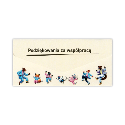 Karnet-koperta Podziękowanie za wspópracę. Wydawca: Trend. SmakLiter.pl Opakowanie Karnet-koperta Podziękowanie za wspópracę