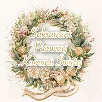 Opakowanie Karnet KW Komunia Wianek Retro