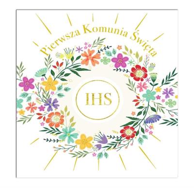 Opakowanie Karnet KW Komunia. Wianek